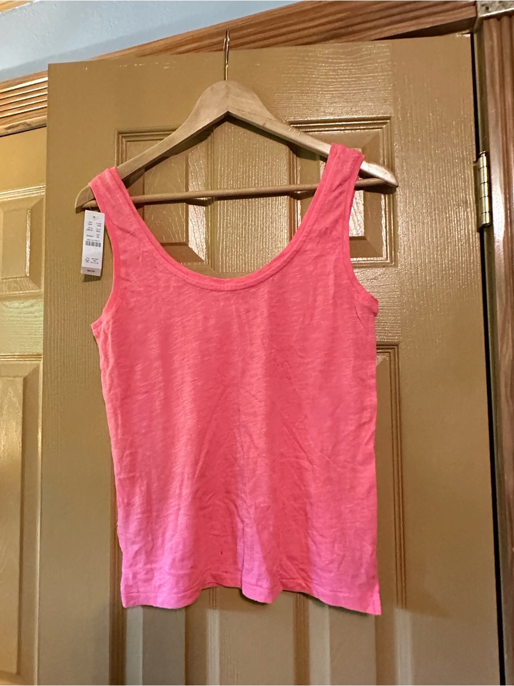 J. Crew Vintage Cotton Pink Scoop Neck Tank Top